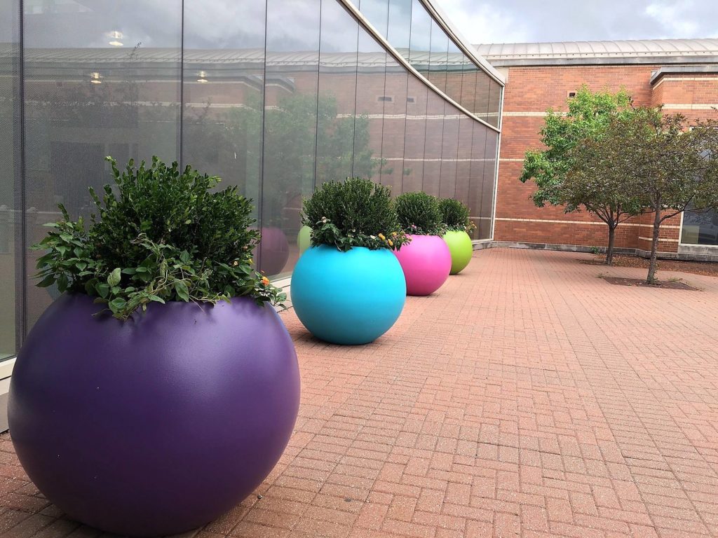 Colorful Old Town Fiberglass Planters